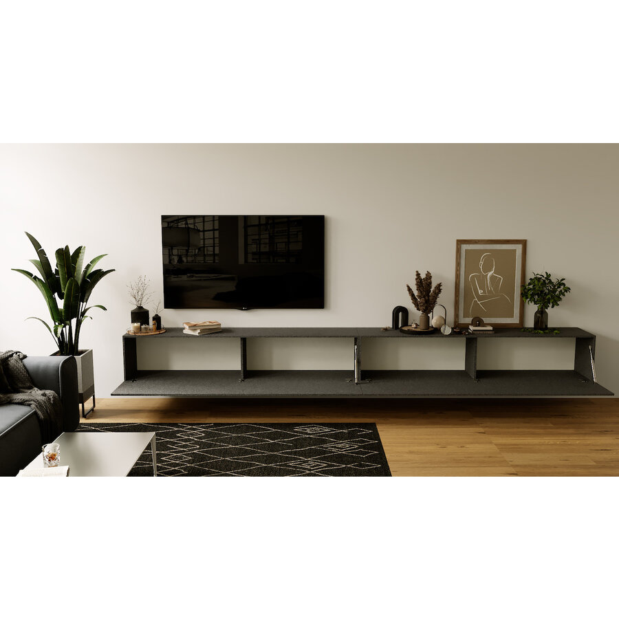 Valentino 276 cm Lava TV Wandmeubel Valentino 276 cm Lava TV Wandmeubel