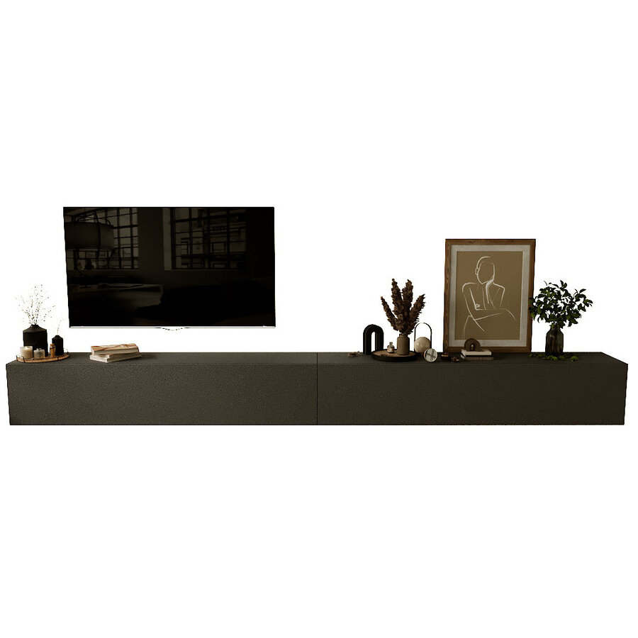 Valentino 276 cm Lava TV Wandmeubel Valentino 276 cm Lava TV Wandmeubel