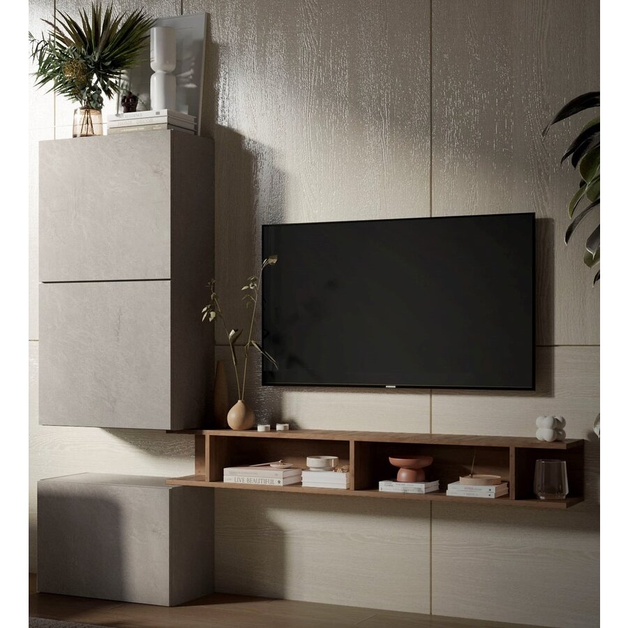 Infinity 2.0 Argilla / Kadiz Eiken TV Meubel Set 51 Infinity 2.0 Argilla / Kadiz Eiken TV Meubel Set 51