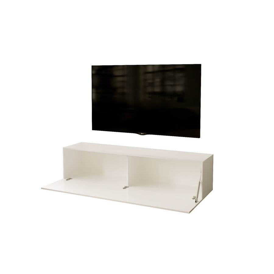 Valentino 138 cm Hoogglans Wit TV Wandmeubel Valentino 138 cm Hoogglans Wit TV Wandmeubel