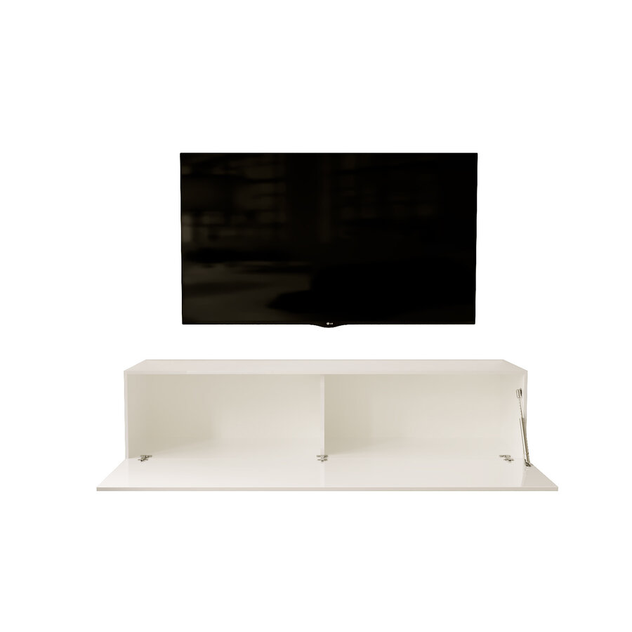 Valentino 138 cm Hoogglans Wit TV Wandmeubel Valentino 138 cm Hoogglans Wit TV Wandmeubel