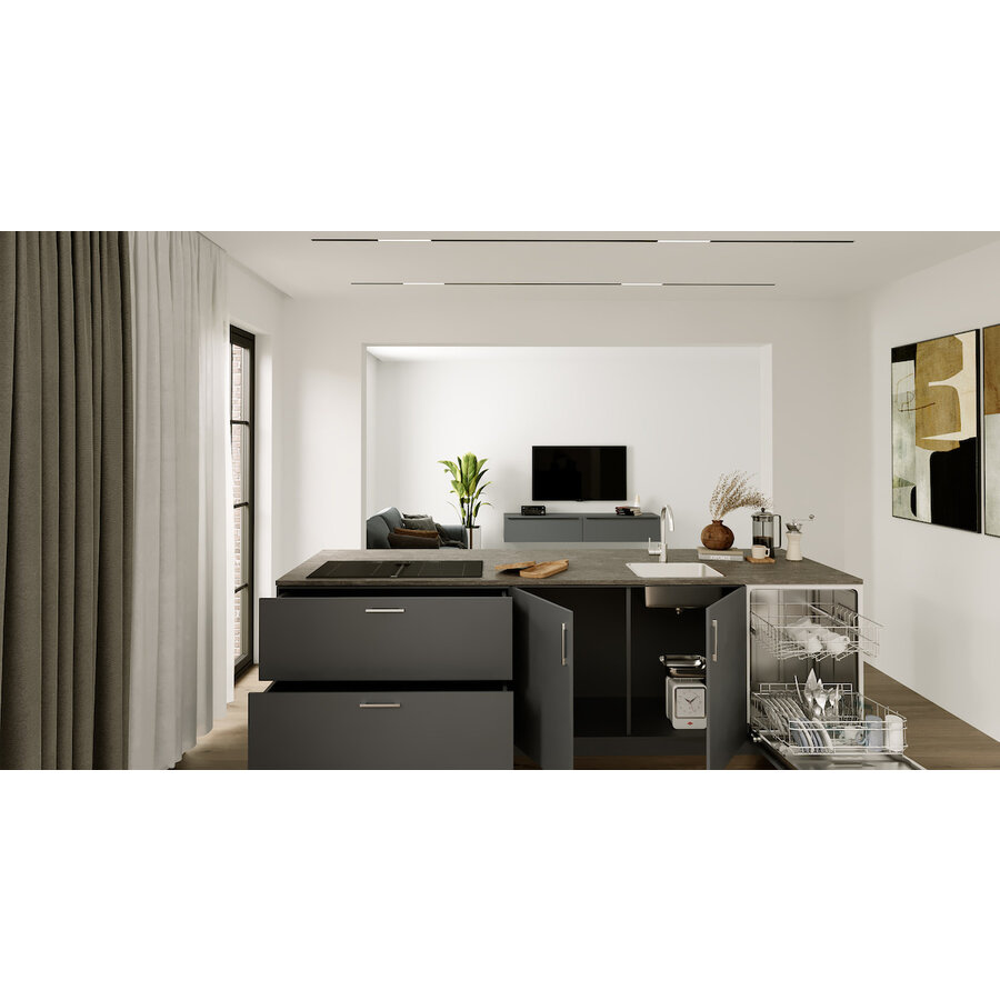 Turin Rozemarijn Eiland Keuken Grafiet