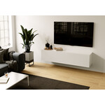 Nova Design Valentino 138 cm Hoogglans Wit TV Wandmeubel Nova Design Valentino 138 cm Hoogglans Wit TV Wandmeubel