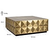 Collada Goud Salontafel met Glasplaat