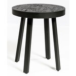 Lions Design Black Herringbone Ronde Bijzettafel Tweedekans