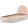 Moon Roze Bouclé Bed 90 x 200 cm