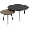 Chezelle Rond Salontafel Set Zwart/Brons