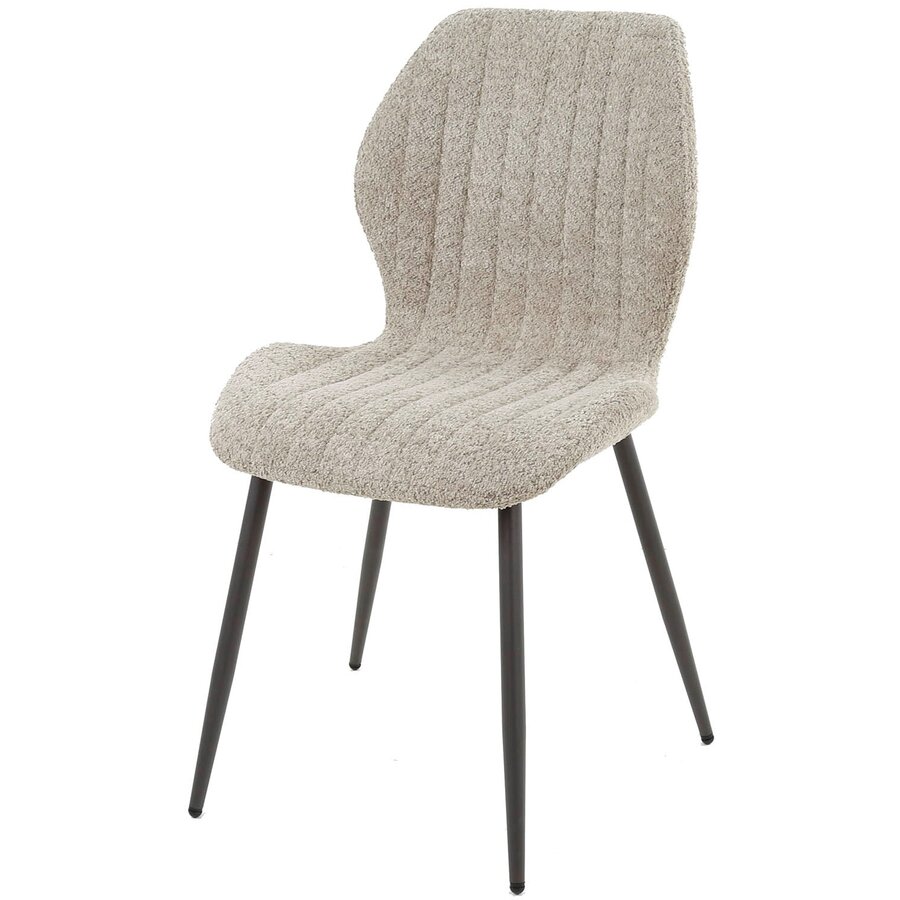 Lubu Zand Bouclé Eetkamerstoel Lubu Zand Bouclé Eetkamerstoel