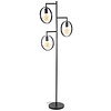 Ring Houtskool Zwart Vloerlamp 3L