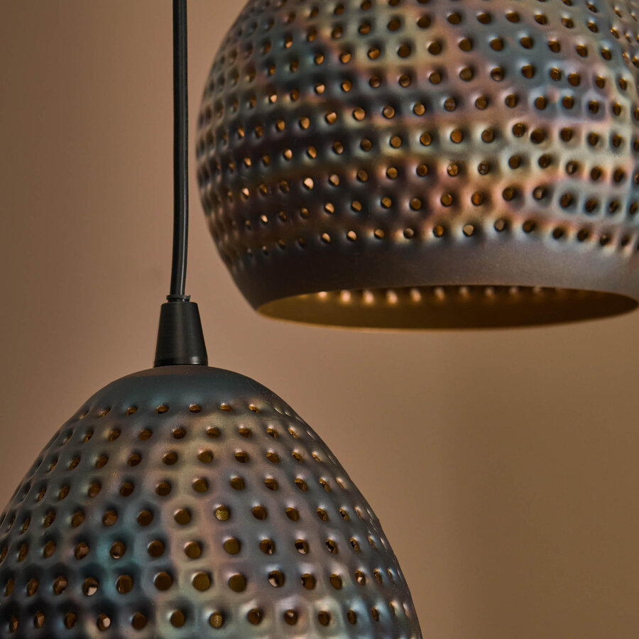 Punch Mix Zwart Bruin Hanglamp Getrapt Punch Mix Zwart Bruin Hanglamp Getrapt