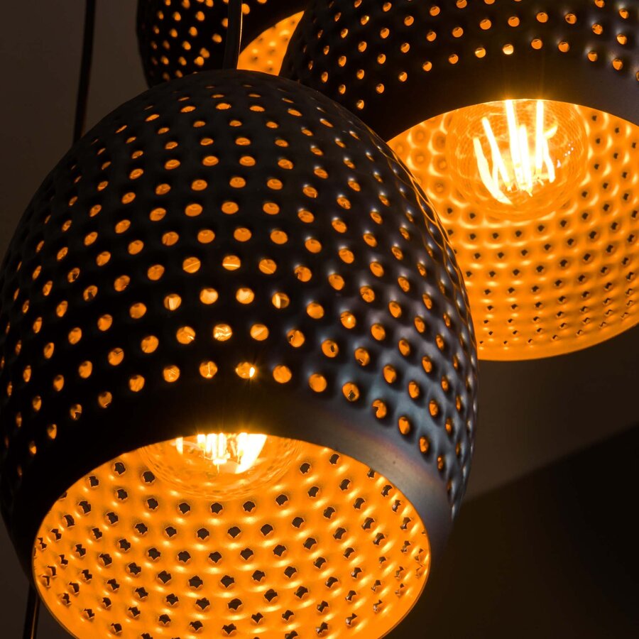 Punch Mix Zwart Bruin Hanglamp Getrapt Punch Mix Zwart Bruin Hanglamp Getrapt