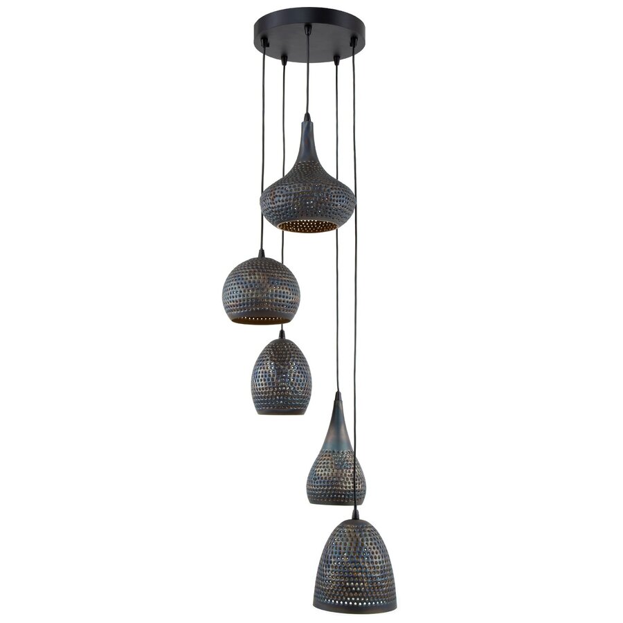 Punch Mix Zwart Bruin Hanglamp Getrapt Punch Mix Zwart Bruin Hanglamp Getrapt