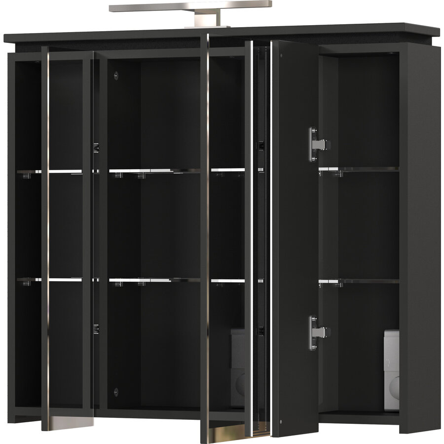 Modesto Grafiet Badkamer LED Spiegelkast Modesto Grafiet Badkamer LED Spiegelkast