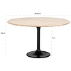 Hampton Travertijn Ronde Eettafel Ø140 cm