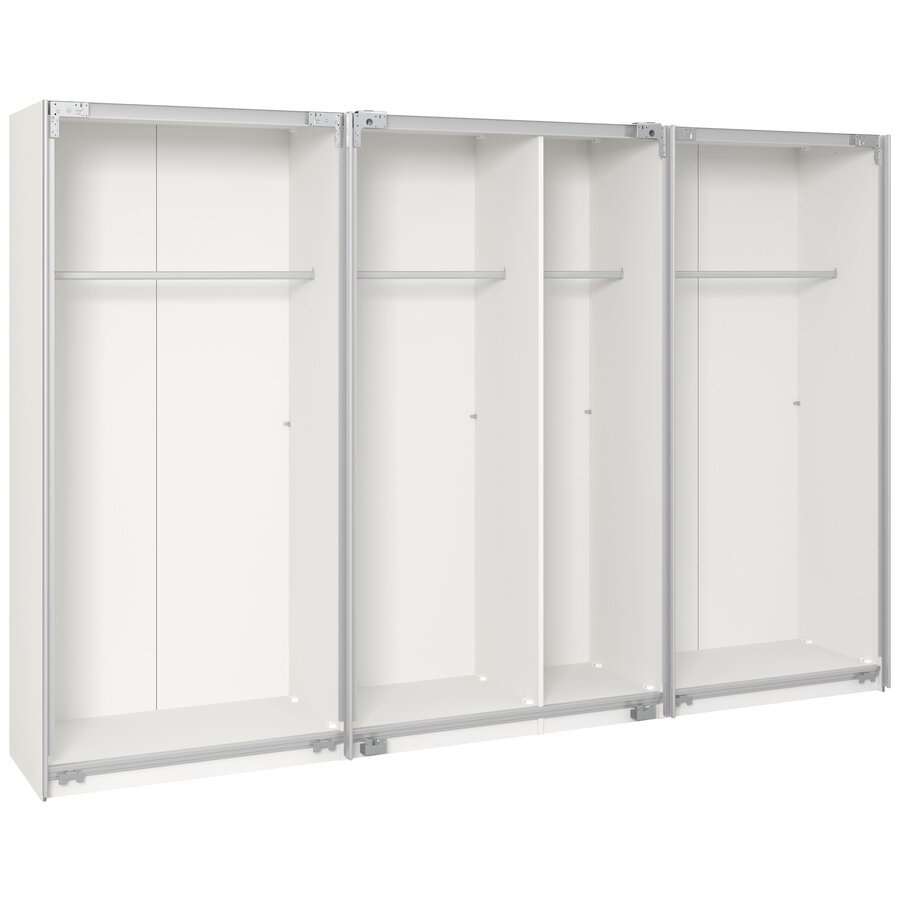 Hoogglans Wit/Spiegel 328 cm Schuifdeurkast Hoogglans Wit/Spiegel 328 cm Schuifdeurkast