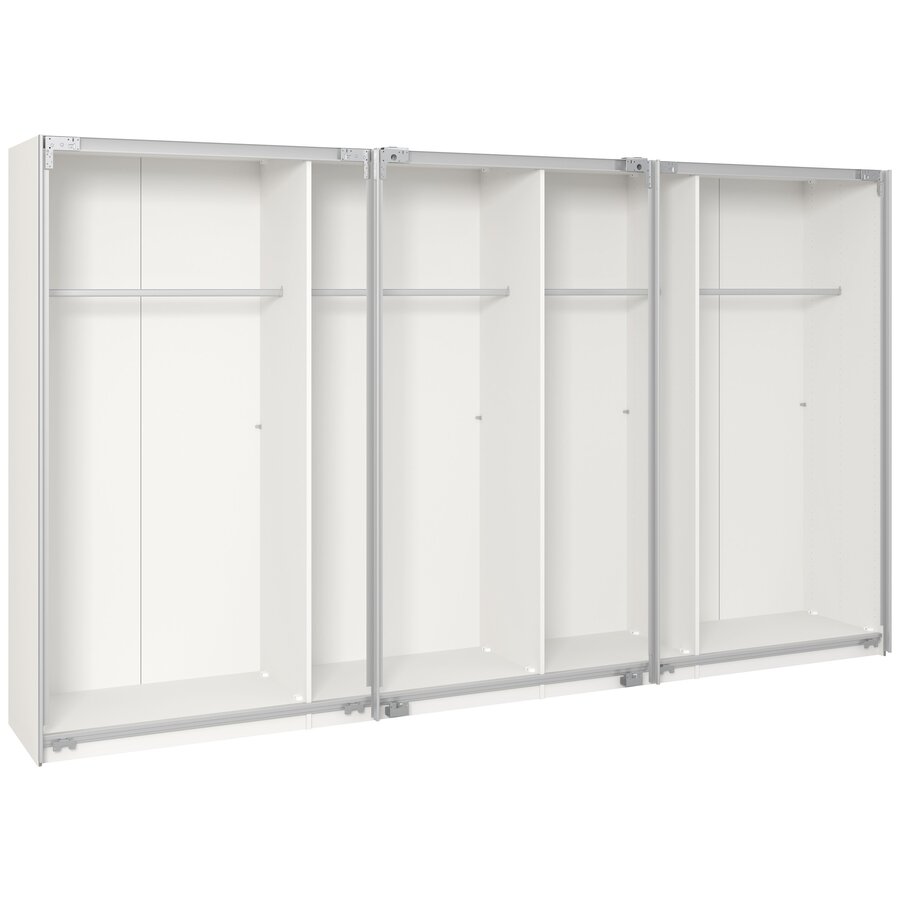 Hoogglans Wit/Spiegel 379 cm Schuifdeurkast Hoogglans Wit/Spiegel 379 cm Schuifdeurkast