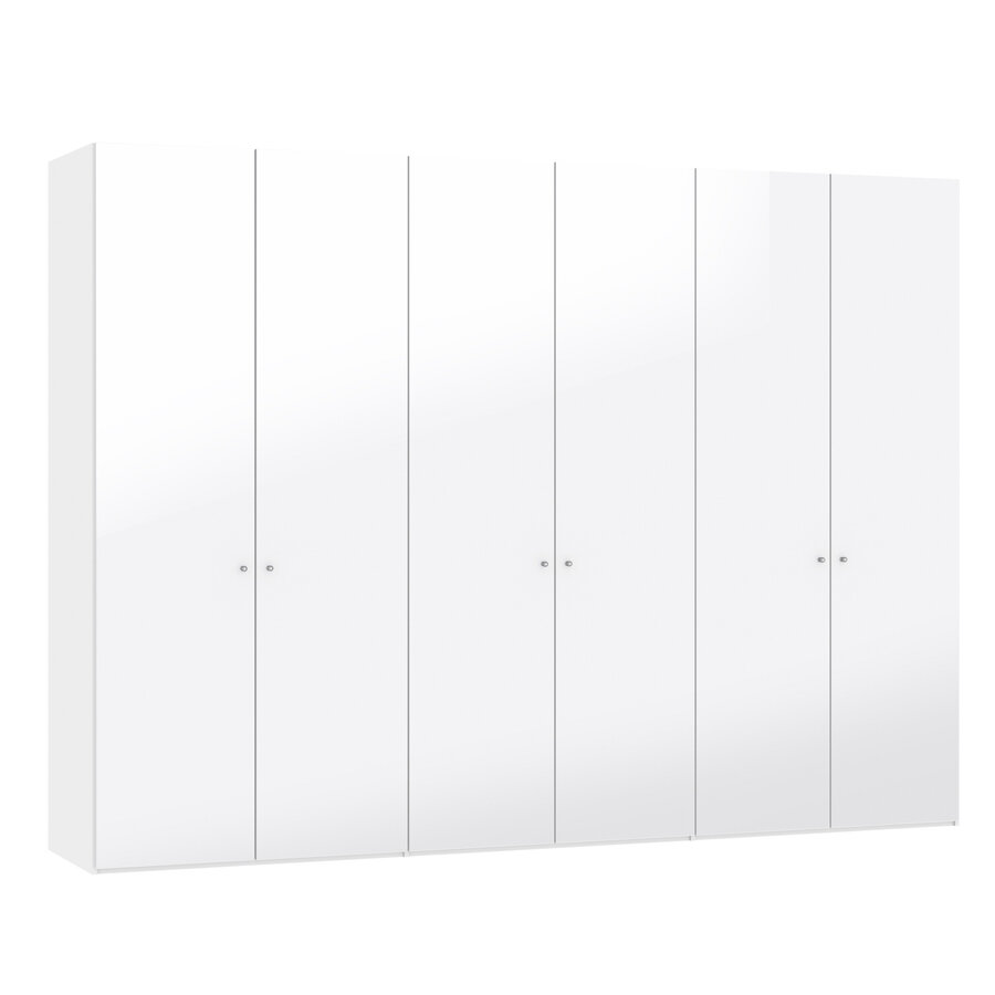 Hoogglans Wit Draaideurkast 6 deuren Hoogglans Wit Draaideurkast 6 deuren