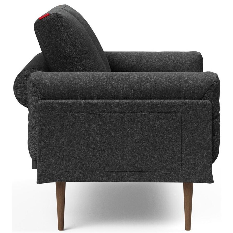 Rollo Styletto Slaapbank Houtskool Zwart Bouclé Rollo Styletto Slaapbank Houtskool Zwart Bouclé