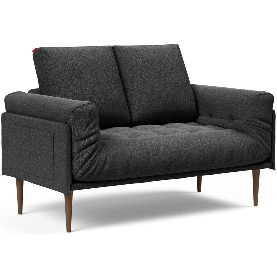 Rollo Styletto Slaapbank Houtskool Zwart Bouclé Rollo Styletto Slaapbank Houtskool Zwart Bouclé