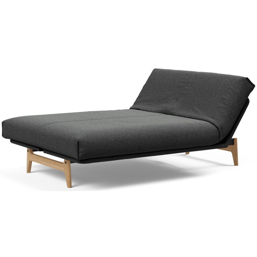 Aslak Houtskool Zwart Bouclé Slaapbank 140 cm