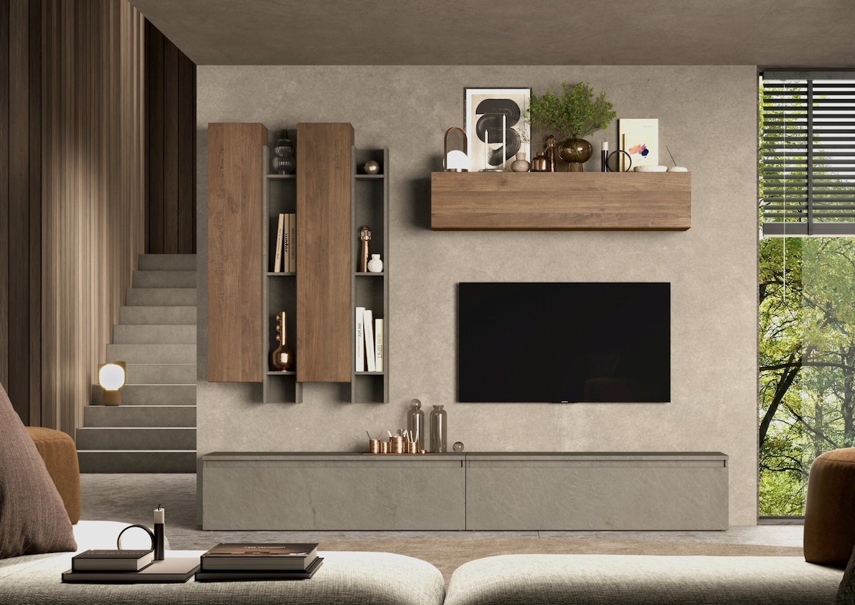 Benvenuto Design Infinity 2.0 Argilla / Mercure Eiken TV Meubel Set 04
