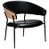 Crib Vintage Zwart / Eiken Loungestoel