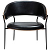 Crib Vintage Zwart / Walnoot Loungestoel