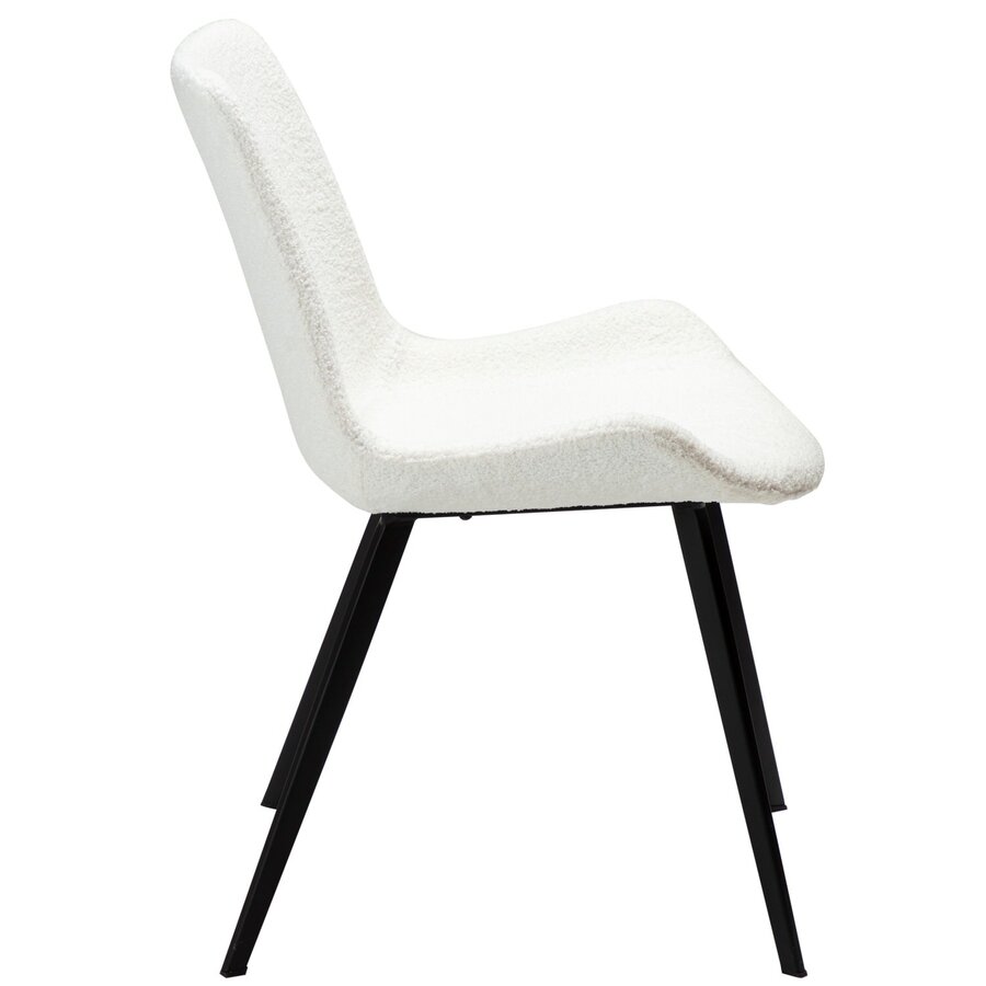 Hype Sneeuwwit Bouclé Eetkamerstoel Hype Sneeuwwit Bouclé Eetkamerstoel