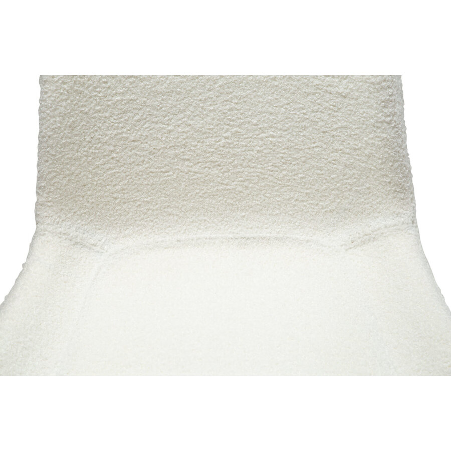 Hype Sneeuwwit Bouclé Eetkamerstoel Hype Sneeuwwit Bouclé Eetkamerstoel