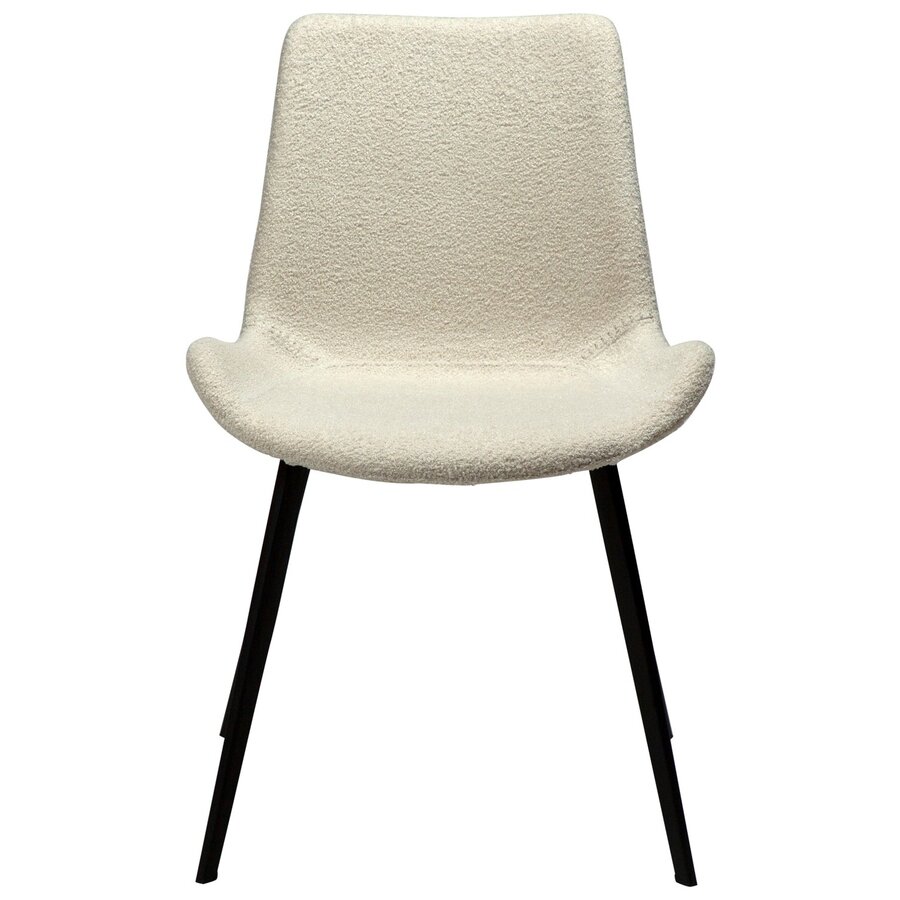 Hype Dove Bouclé Eetkamerstoel Zwart Poten