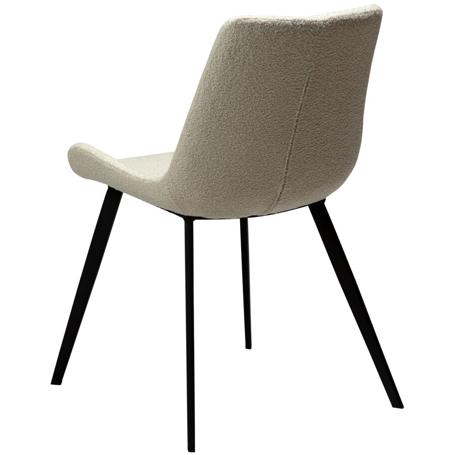 Hype Dove Bouclé Eetkamerstoel Zwart Poten