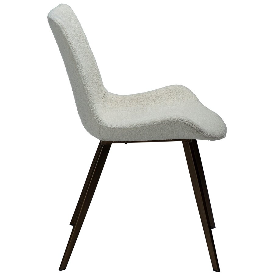 Hype Dove Bouclé Eetkamerstoel Messing Poten Hype Dove Bouclé Eetkamerstoel Messing Poten