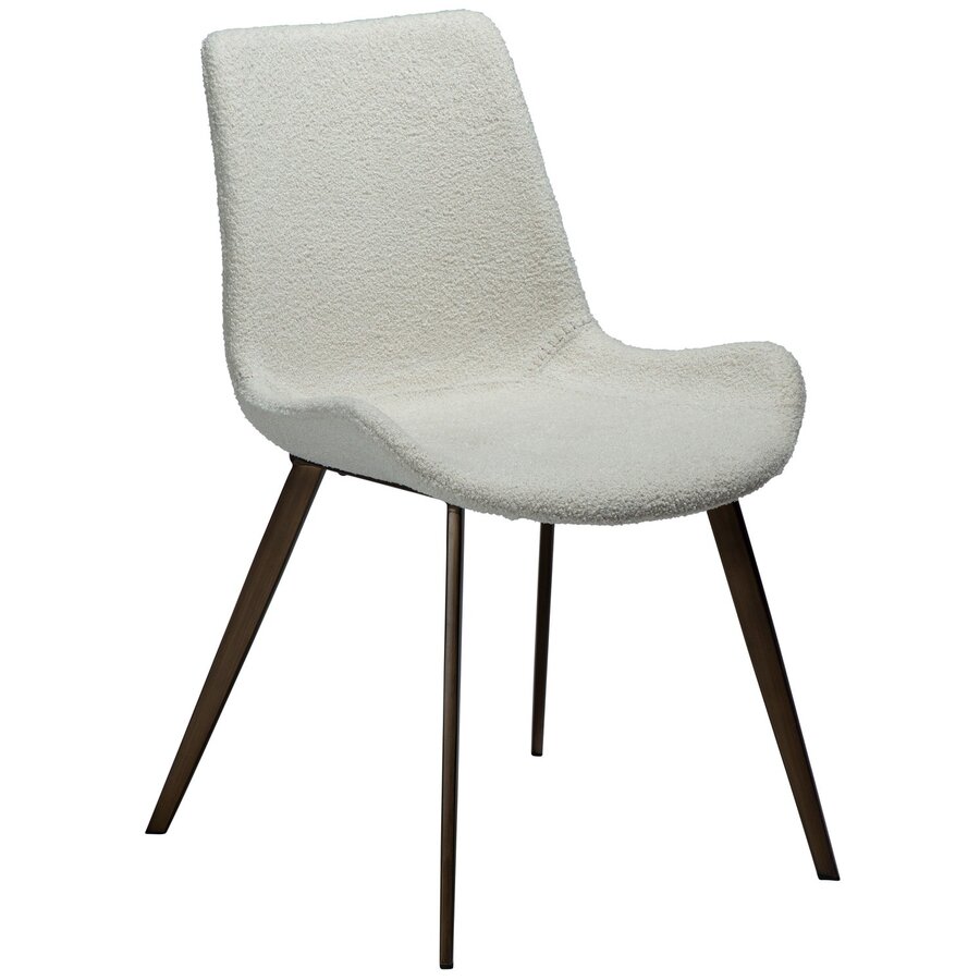 Hype Dove Bouclé Eetkamerstoel Messing Poten Hype Dove Bouclé Eetkamerstoel Messing Poten