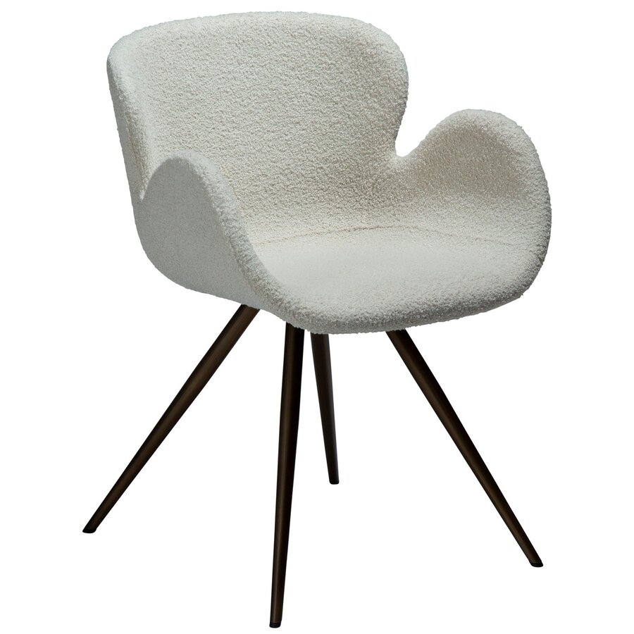 Gaia Dove Bouclé Eetkamerstoel Gaia Dove Bouclé Eetkamerstoel