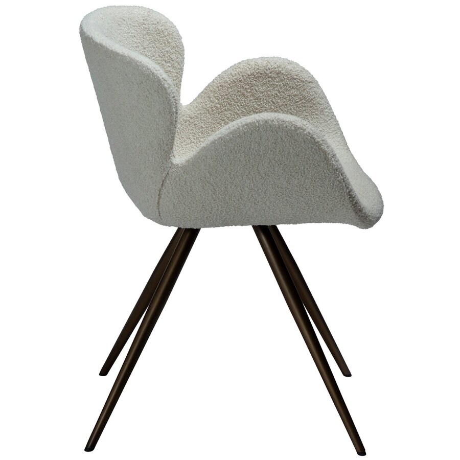 Gaia Dove Bouclé Eetkamerstoel Gaia Dove Bouclé Eetkamerstoel