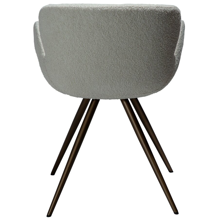 Gaia Dove Bouclé Eetkamerstoel Gaia Dove Bouclé Eetkamerstoel