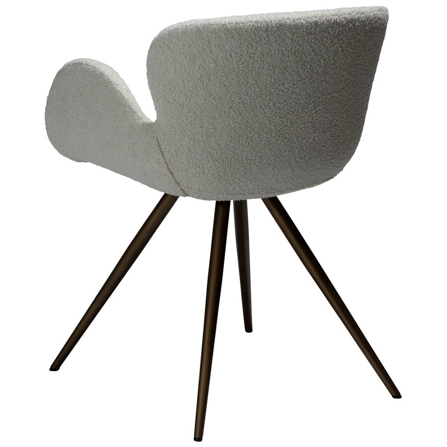 Gaia Dove Bouclé Eetkamerstoel Gaia Dove Bouclé Eetkamerstoel
