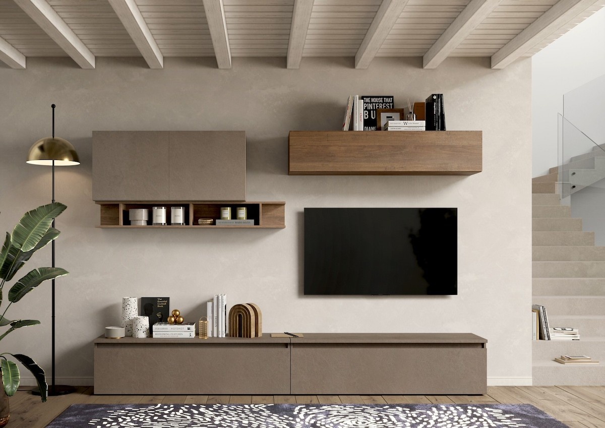 Benvenuto Design Infinity 2.0 Brons / Mercure Eiken TV Meubel Set 27