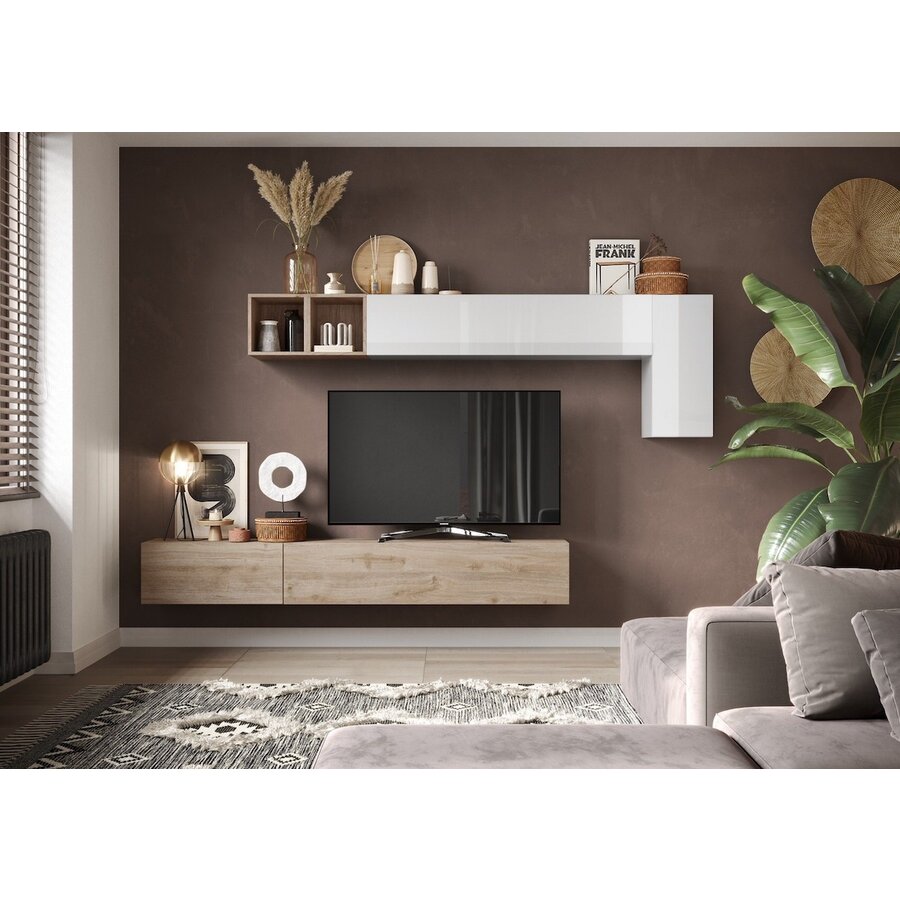 Infinity 2.0 Hoogglans Wit / Kadiz TV Meubel Set 41 Infinity 2.0 Hoogglans Wit / Kadiz TV Meubel Set 41