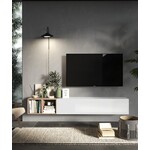 Benvenuto Design Infinity 2.0 Hoogglans Wit / Eiken TV Meubel Benvenuto Design Infinity 2.0 Hoogglans Wit / Eiken TV Meubel