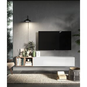 Benvenuto Design Infinity 2.0 Hoogglans Wit / Eiken TV Meubel