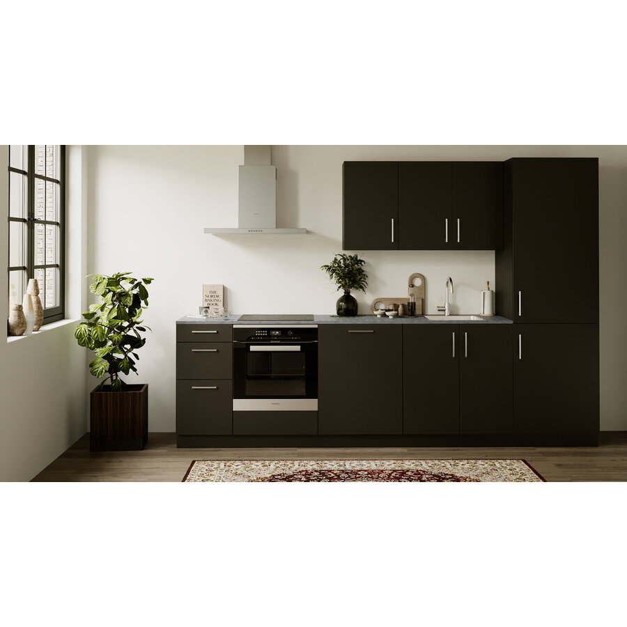 Turin Basil Rechte Keuken Zwart Turin Basil Rechte Keuken Zwart