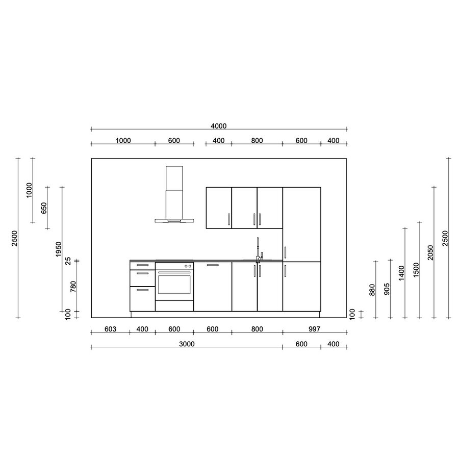 Turin Basil Rechte Keuken Alpine Wit Turin Basil Rechte Keuken Alpine Wit