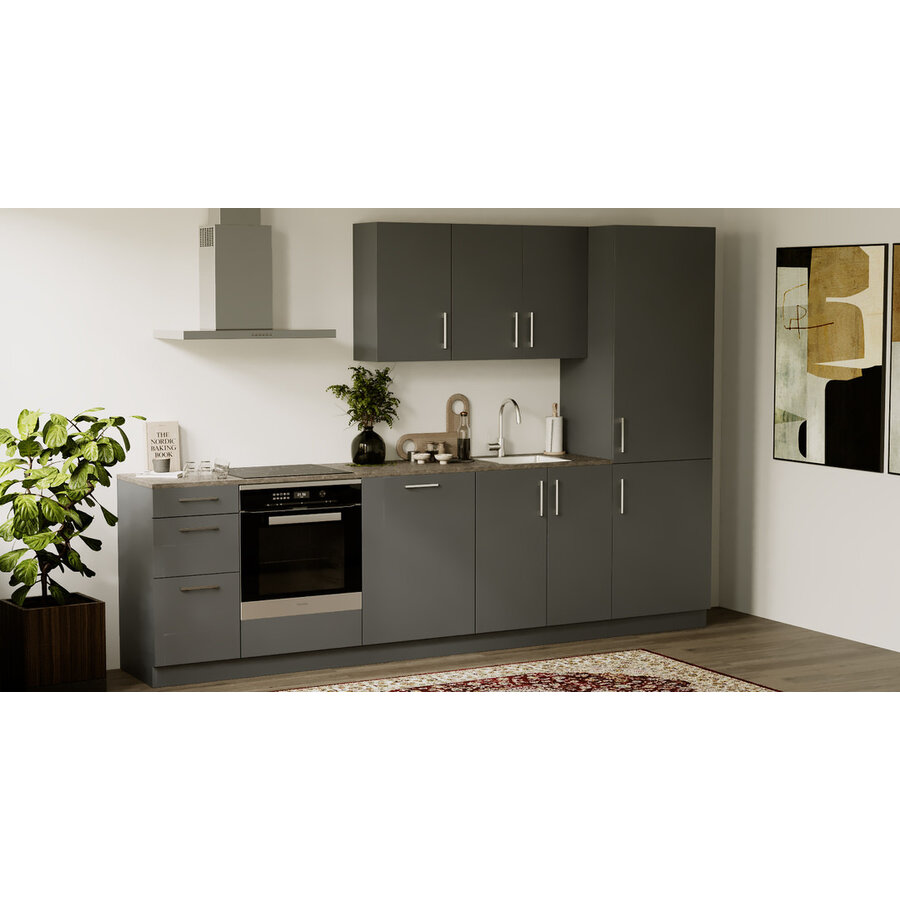 Turin Basil Rechte Keuken Grafiet Turin Basil Rechte Keuken Grafiet