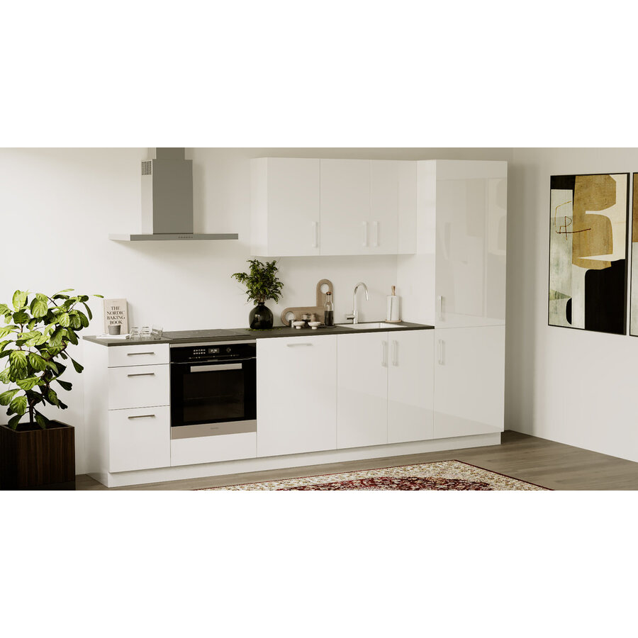 Eco Basil Rechte Keuken Hoogglans Alpine Wit Eco Basil Rechte Keuken Hoogglans Alpine Wit