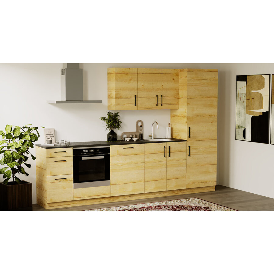 Trendy Basil Rechte Keuken Eiken Goudbruin Trendy Basil Rechte Keuken Eiken Goudbruin