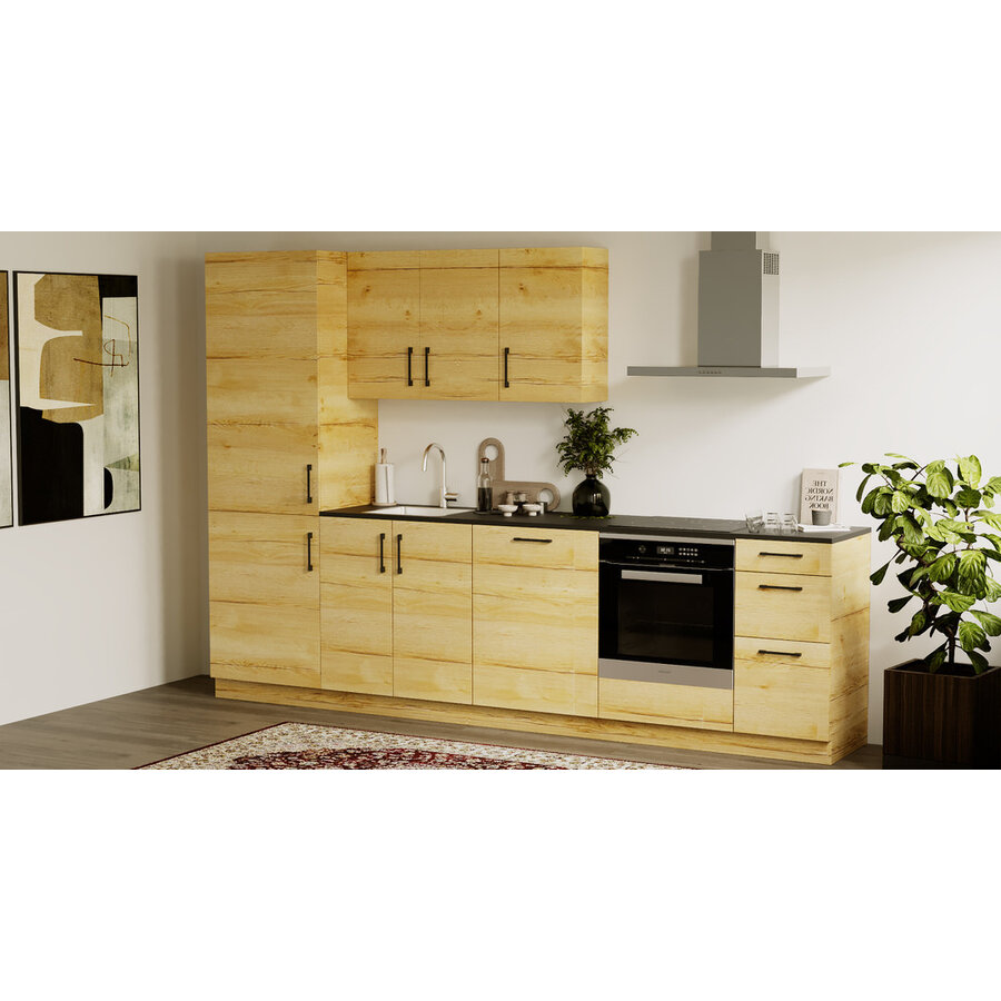 Trendy Basil Rechte Keuken Eiken Goudbruin Trendy Basil Rechte Keuken Eiken Goudbruin