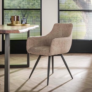 Davidi Design Lounge Zand Bouclé Draaistoel