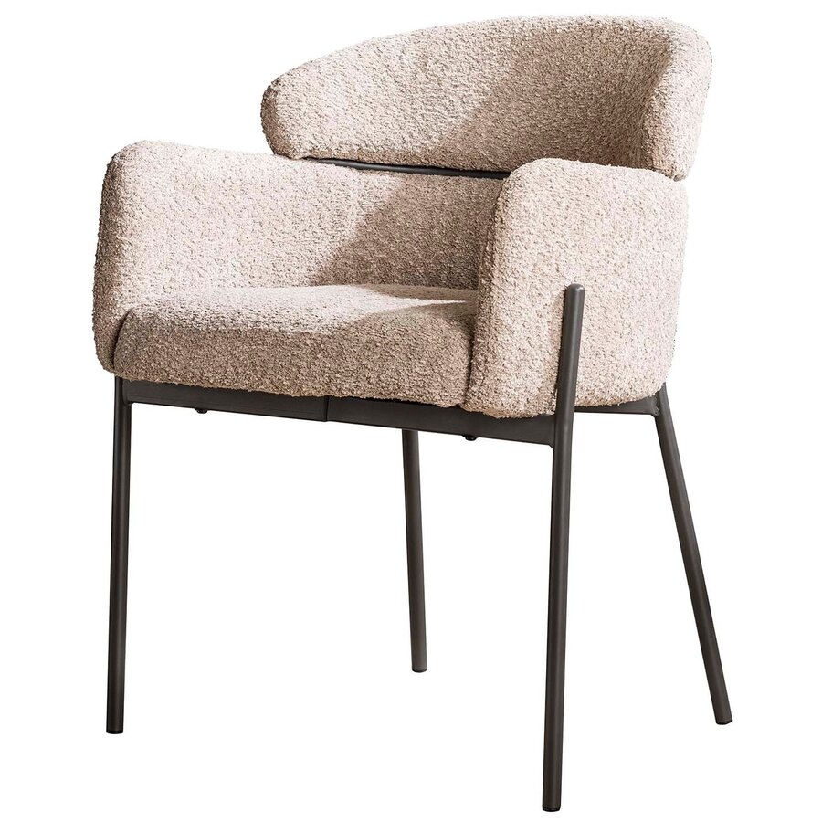 Rampart Zand Bouclé Armstoel Ronde Rug Rampart Zand Bouclé Armstoel Ronde Rug