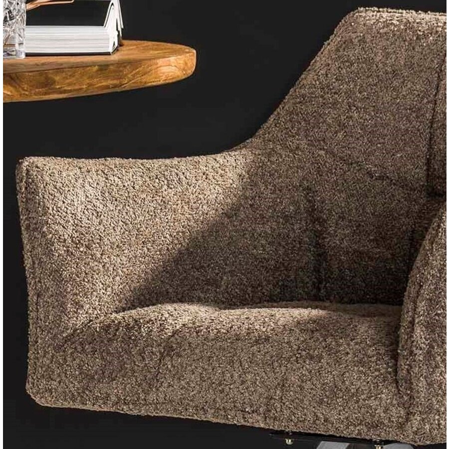 Raster Taupe Bouclé Draaistoel Raster Taupe Bouclé Draaistoel